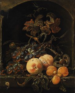Fruit Still Life in a Stone Niche